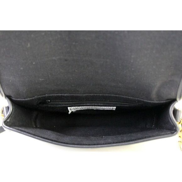 VTG TRADITIONAL TRENDS BLACK SADDLE GENUINE LEATHER SHOULDER BAG HANDBAG X-BODY - Picture 7 of 9